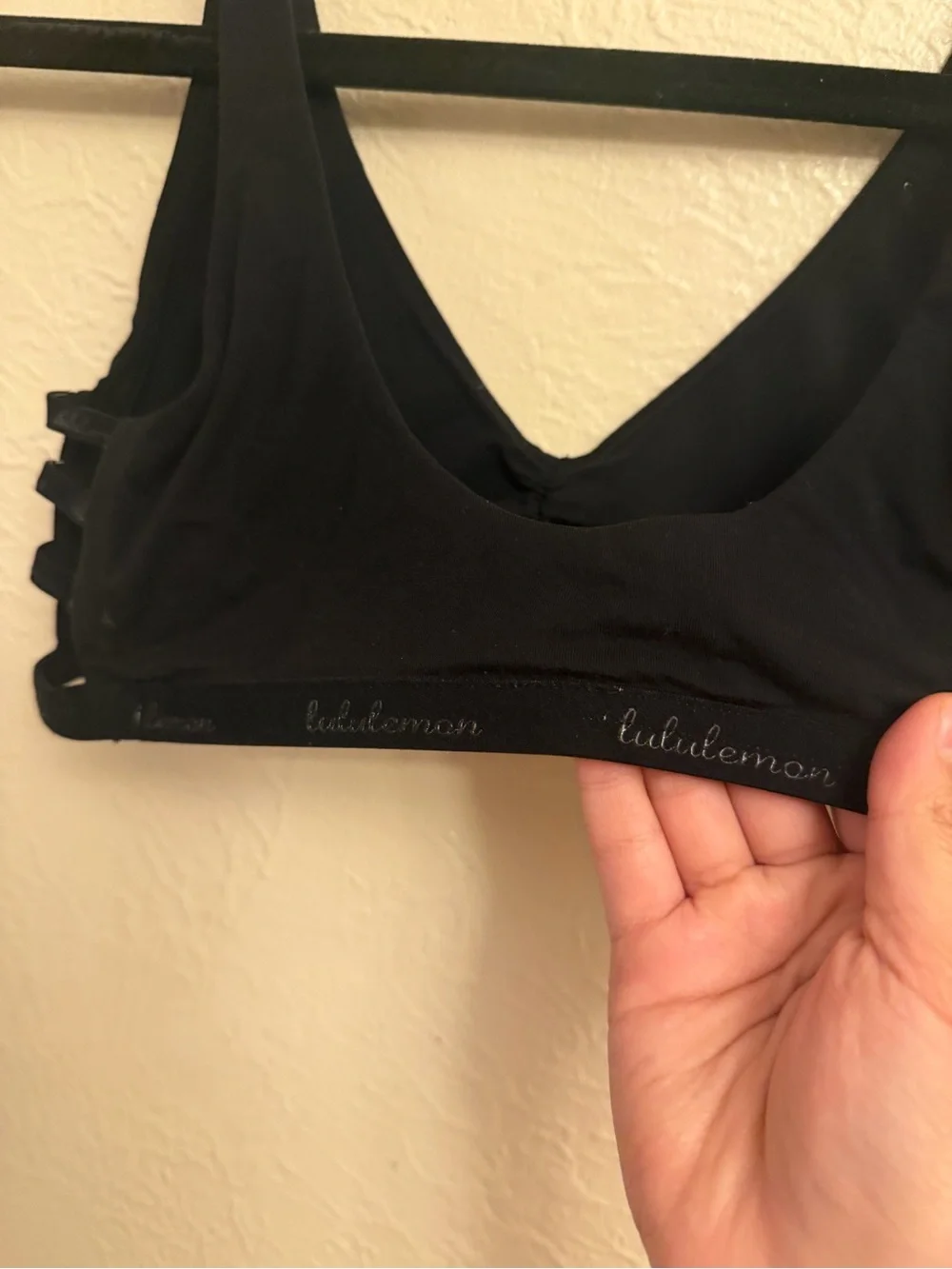 lululemon athletica Black V‑Neck Light Support Bralette